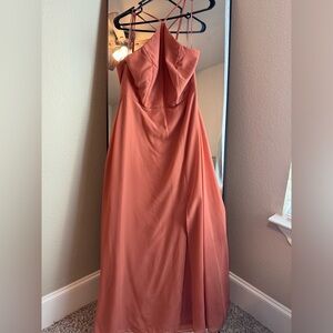 Peach bridesmaid dress